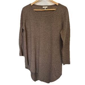 Joie Soft Cashmere Wool Blend Womens Brown Sz Small Tunic Knit Sweater Oversize